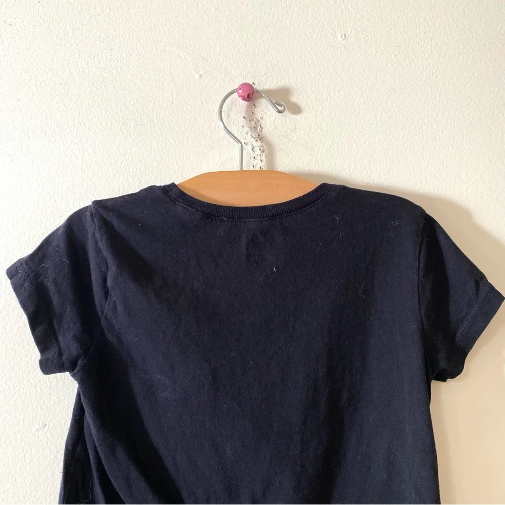 The Children's Place Unicorn T-Shirt Black Short Sleeve Tee Small 5 / 6